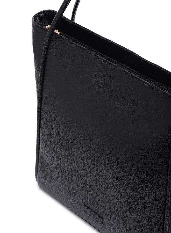 Fastrack Laptop Tote Bag for Women | Sleek Faux Leather Work Tote Fits 14” Laptop | Spacious Interior with Utility Pockets | Stylish Everyday Office Bag with Zipper Closure - Image 4